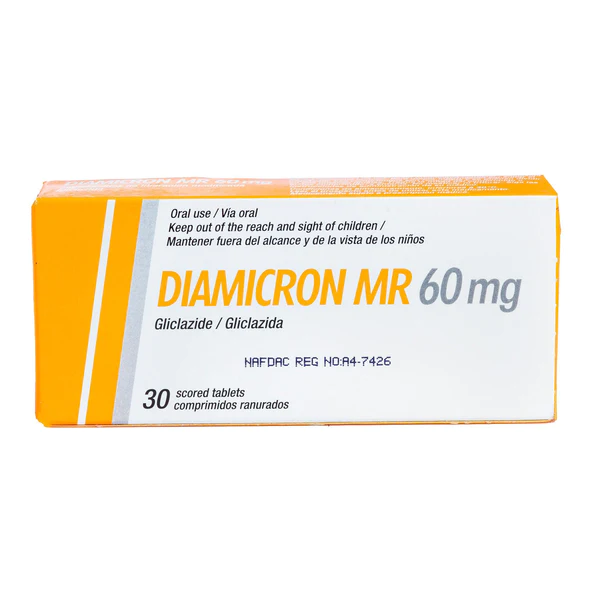 Diamicron MR 60mg (Gliclazide) Tabs x30